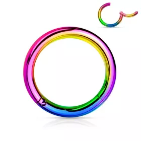 Csuklós karika, kapoccsal 0,8mm! (holo színű)