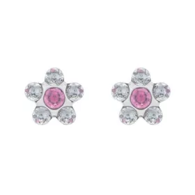 Nem belőhető fülbevaló - margaréta - pink-crystal