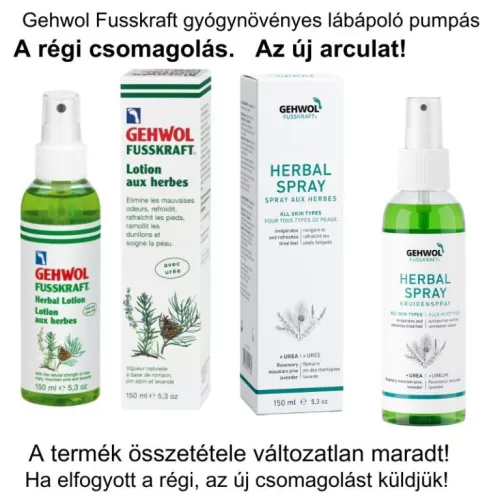 Gehwol Fusskraft Gyógynövényes lábápoló pumpás 150ml