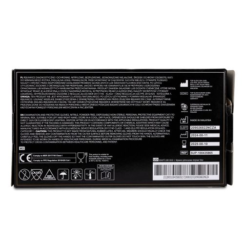 Beaute Luxe nitril kesztyű - arany gyöngyházfényű (M) 50db