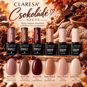 Claresa - Őszi csokoládé gél lakk szett
