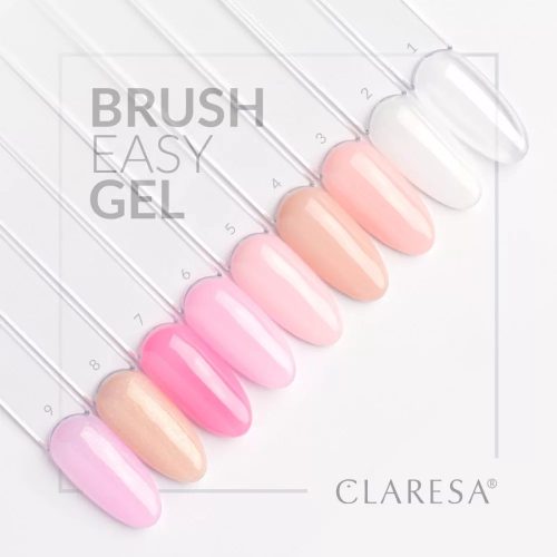 Claresa Brush Easy Gel - ecsetes zselé szett (9db)