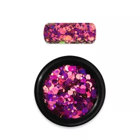 Moyra Holo glitter mix No. 13, Kaméleon Pink