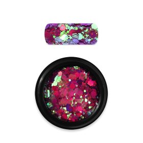 Moyra Holo glitter mix No. 14, Kaméleon Mályva