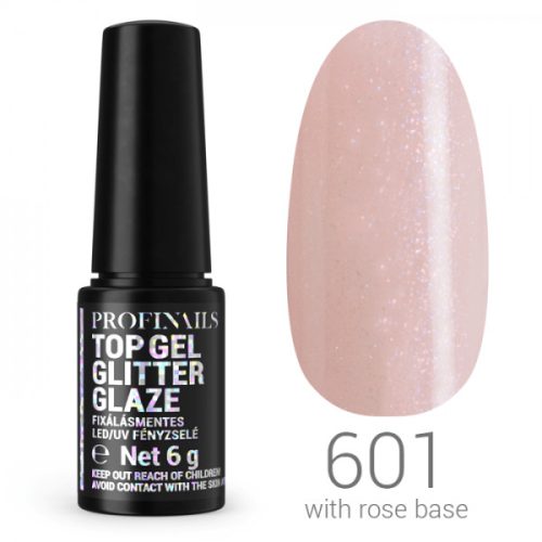 Profinails Top Gél Glitter Glaze fixálásmentes LED/UV fényzselé 6g No. 601