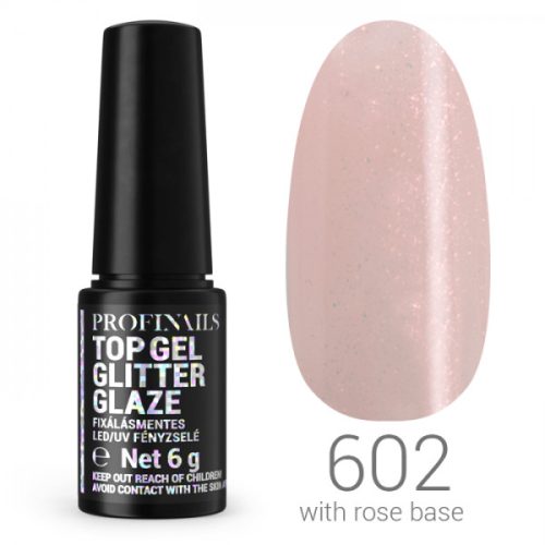 Profinails Top Gél Glitter Glaze fixálásmentes LED/UV fényzselé 6g No. 602