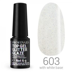  Profinails Top Gél Glitter Glaze fixálásmentes LED/UV fényzselé 6g No. 603