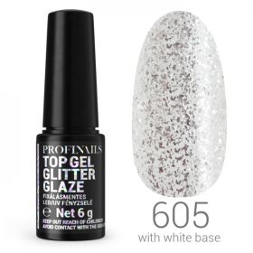   Profinails Top Gél Glitter Glaze fixálásmentes LED/UV fényzselé 6g No. 605