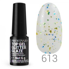   Profinails Top Gél Glitter Glaze fixálásmentes LED/UV fényzselé 6g No. 613