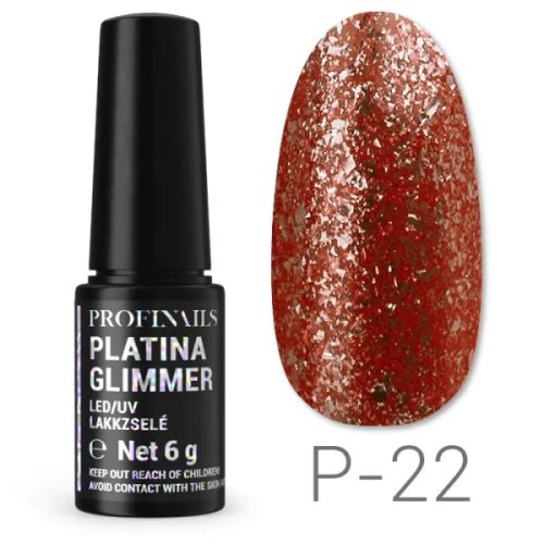 Profinails Platina Glimmer LED/UV lakkzselé 6g P-22