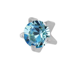 Karmos foglalatú - natúr szín - világoskék 4mm (103)