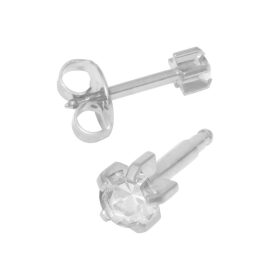 Karmos foglalatú - natúr szín - crystal 4mm (104)