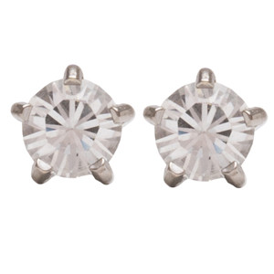 Karmos foglalatú - natúr szín - crystal 4mm (104)