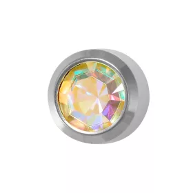 Körfoglalat - natúr szín - crystal ab - 4mm (215)