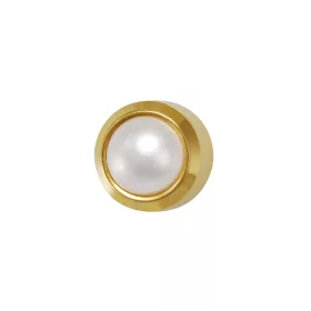 Körfoglalat - arany szín - fehér gyöngy - 4mm