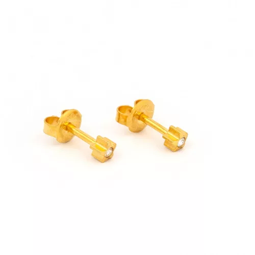 Alakzat - arany szín - csillag crystal kővel 4mm