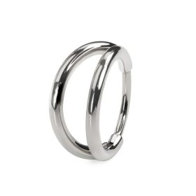 Dupla karika titánból (ezüst szín)