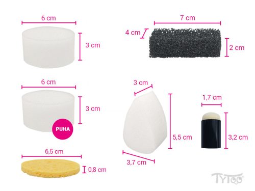 Arcfestés szivacs szett