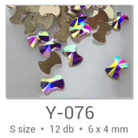   Profinails forma strasszkövek #Y-076 Crystal AB 12 db (6x2 mm masni)