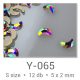Profinails forma strasszkövek #Y-101 Crystal AB 6 db (8x5 mm sokszög)